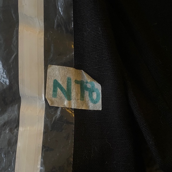 NWT Pretty Little Thing Black Wide Leg Linen Look Trousers 12 N78 - Picture 2 of 2